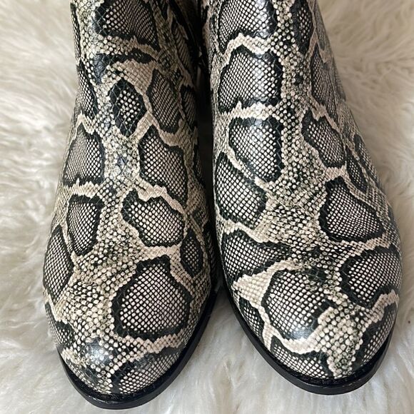 ANTONIO MELANI LEATHER ANKLE BOOTS SNAKE PRINT - Picture 8 of 9